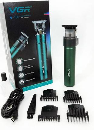 Машинка для стрижки аккумуляторная vgr v-186 триммер для волос xm-684 и бороды