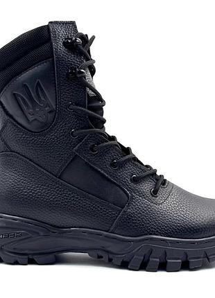 Тактичні чоловічі демісезонні берці шкіряні. 36-49р чорні. посилений носок і п'ята! dsdm-1045 47