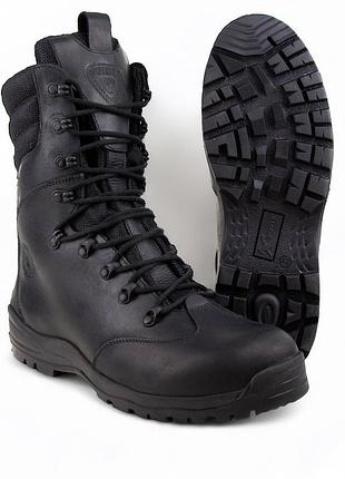 Берцы зимние мужские тактические. 35-47р черные. 100% натуральная кожа! stzm-1004