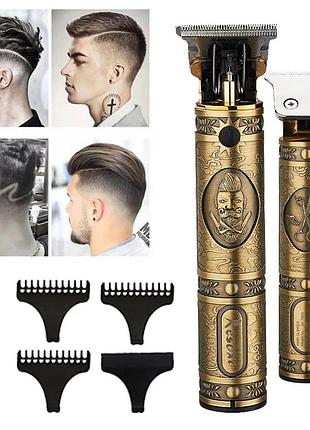 Бритва для бороды vgr v-085, машинка для стрижки волос беспроводная, триммер для бороды tj-995 от батареек