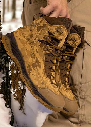 Шкіряні демісезонні жіночі берці тактичні. 36-46р койот+піксель. з натуральної шкіри! stdf-2122