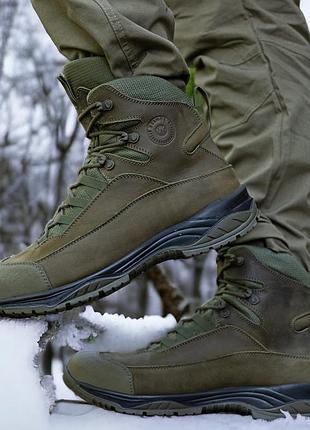 Берцы зимние мужские тактические. 36-46р олива. рассчитаны на тяжелую погоду! stzm-1021
