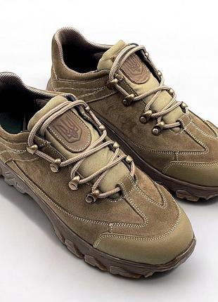 Демісезонні жіночі тактичні кросівки. 36-50р койот. гідрофобна натуральна шкіра! mbdf-2128