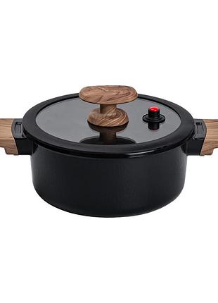 Алюмінієва каструля з керамічним покриттям для приготування страв без пригорання об'ємом 2 л dm-11