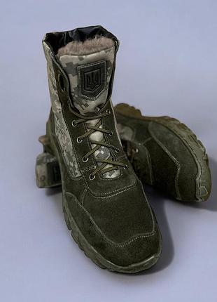 Зимние мужские тактические берцы. 36-50р олива. износоустойчивая подошва! mbzm-1015
