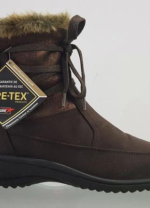 Зимние женские полусапожки ara 48550 goretex коричневого цвета1 фото