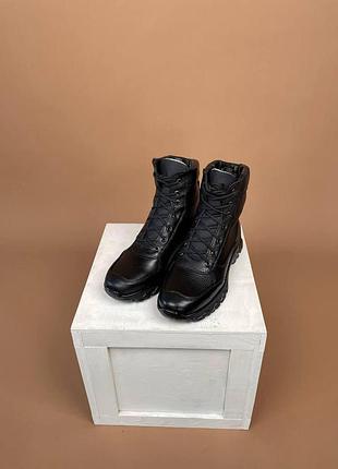 Демісезонні ботінки зі ступінатором чорні 36-49 розмір натуральна шкіра cordura 1000d 3d сітка, dm-11