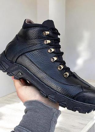 Берцы мужские зимние тактические. 36-50р черные. 100% натуральная кожа! mbzm-1023