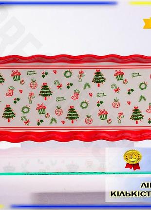 Dm новогоднее сервировочное блюдо спецификация 2.2 для закусок из фарфора 36,5х13х3 см прямоугольное д spe|lz