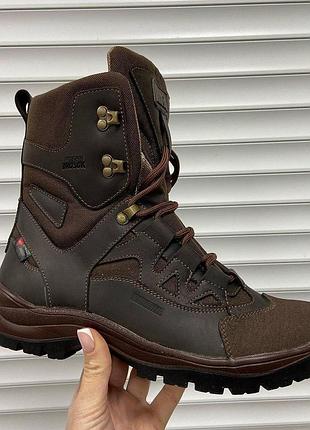 Демисезонные берцы winterfrost до -5 коричневые непромокаемый верх мембрана winterfrost 250 двухкомпонен ve-33