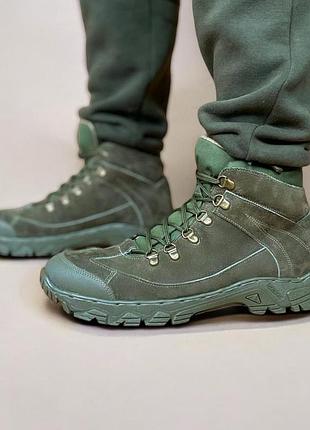 Берцы мужские зимние тактические. 36-50р олива. из натуральной кожи! mbzm-1021