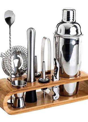 ☛☇набор для бара 10 предметов youchen mc-t10 профессиональный комплект для коктейлей с подставкой шейкер м