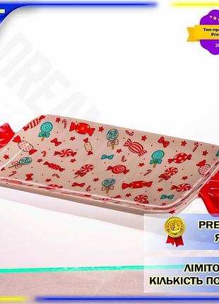 Dm страва сервірувальна merry специфікація 2.2 christmas з порцеляни 35 см прямокутна для святкового с spe|lz