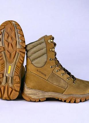 Мужские тактические зимние берцы. 36-49р койот. гидрофобная натуральная кожа! dszm-1020