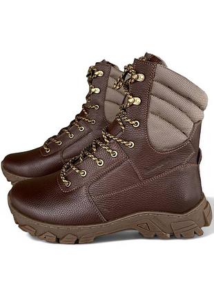 Женские тактические демисезонные берцы. 36-49р коричневые. гидрофобная кожа! dsdf-2122