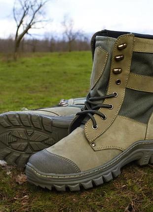 Военные мужские тактические берцы демисезонные. 36-48р олива. натуральная гидрофобная кожа! msdm-1009