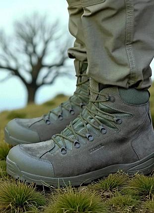 Военные женские зимние берцы из кожи. 39-47р олива. натуральная гидрофобная кожа! stzf-2137 46