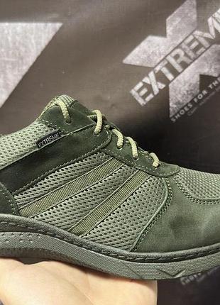 Літні кросівки з натурального нубуку та 3d сіткою олива - вентиляція посилений носок і пapos;ятка устіл dm-11