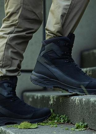 Военные мужские зимние берцы из кожи. 40-46р черные. усиленный носок и пятка! stzm-1044 43