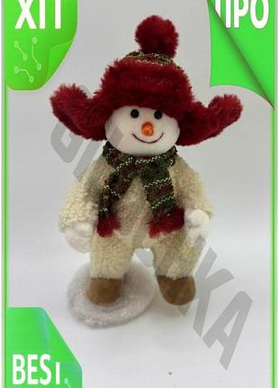 Ve новогодняя фигурка снеговик текстильная new version 35 см для зимнего декора праздничный элемент ин n6w_ver