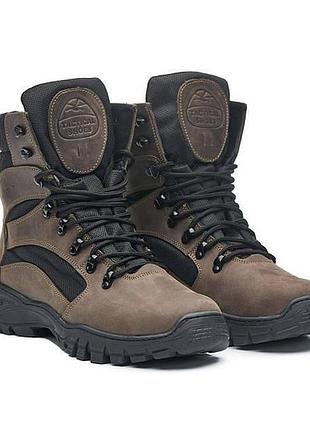Тактические демисезонные берцы коричневые легкие ботинки для военных походов с влагоотталкивающими свойс dr-11