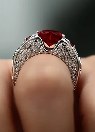 Кільце червоне серце 3