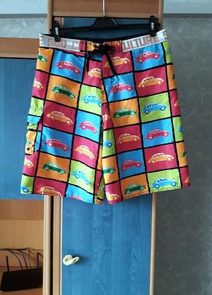 Брендовые пляжные шорты, 50-52, полиэстер, culture sud