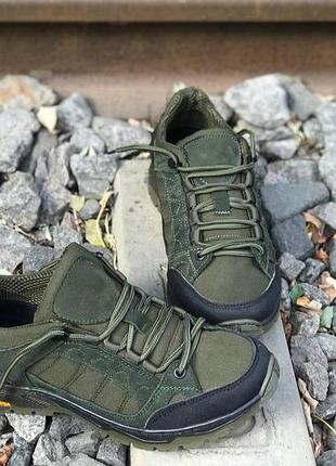 Демісезонні кросівки олива нубук оксфорд теп 37-46 см dm-11