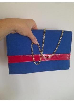 Сумка h&amp;m. искусственная замша. на длинной цепочке.