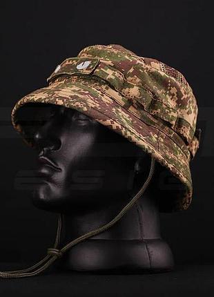 Панама тактическая хищник рип-стоп с велкро вентиляционная сетка фиксатором универсальная для охотника ve-33