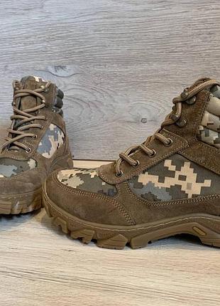Тактические ботинки пиксель койот демисезонный нубук оксфорд водоотталкивающий 40-46 см ve-33
