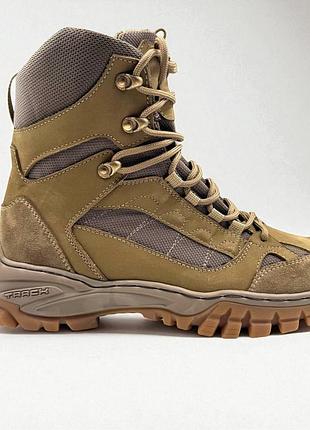 Тактические мужские демисезонные берцы кожаные. 36-49р койот. адаптированы к постоянным нагрузкам! dsdm-1047