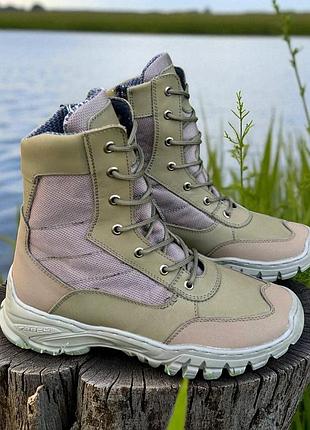 Тактичні чоловічі зимові берці шкіряні. 36-49р олива. повністю натуральна шкіра! dszm-1050 44