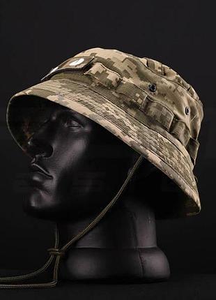 Панама тактична піксель ріп-стоп з велкро фіксатором та перфорацією - захист від сонця вентиляц dm-11