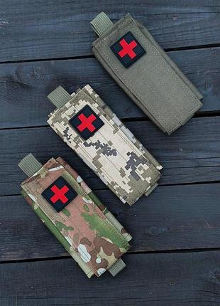 Подсумок под турникет тактический для быстрого доступа к турникетам и ножницам водонепроницаемый кордура dm-11