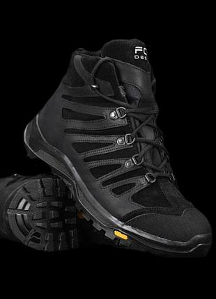 Ботинки зимние gore-tex+ черные из высококачественной кожи для эксплуатации dm-11