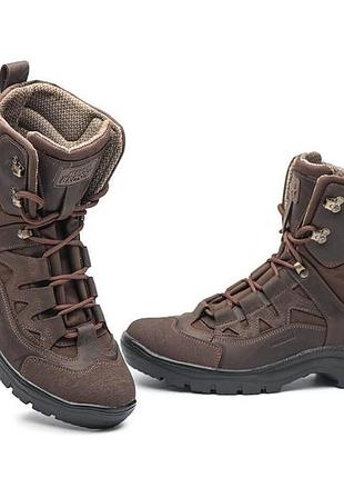 Тактические зимние берцы коричневые wf800 -25 гидрофобная кожа мембрана защита от влаги гибкая под ve-33