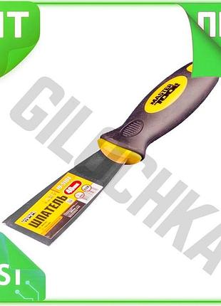 Ve шпатель mastertool 40 мм new version з нержавіючої сталі з рукояткою tpr для рівномірного нанесення n6w_ver