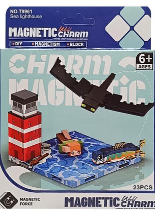 Дитячий магнітний конструктор minecraft 9961, 23 деталі