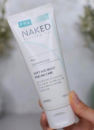 Пилинг скатка с кислотами аха a'pieu naked peeling gel (pha) 100 мл4 фото