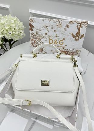 Топ товар сумка d&g дольче и габбана sicily medium - premium белый 26cm есть | elitehome
