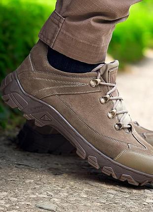 Демисезонные мужские тактические кроссовки. 36-50р койот. натуральная гидрофобная кожа! mbdm-1029