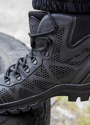 Тактические ботинки талан летние черные с перфорацией для военных 36-46 см износостойкие dm-11
