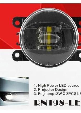 Фары dlaa rn-198-led светодиодные для автомобилей renault honda nissan mitsubishi 12v 10w 900lm ve-33