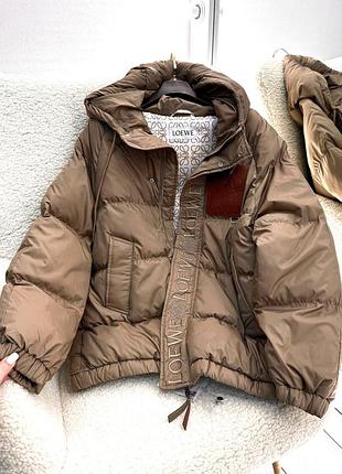 Теплая куртка стиль loewe премиум качества два цвета