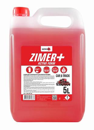 Активна піна nowax zimer+ active foam 5л суперконцентрат для безконтактного миття авто шампунь для очище dm-11