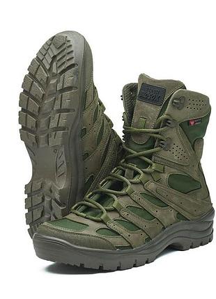 Тактичні демісезонні берці мембрана winterfrost 250 для військових з гідрофобної шкіри та кордури ve-33