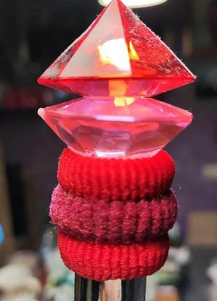 Посох святого николая/деда мороза/волшебника красный кристалл-5, 190-210 см