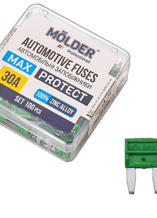 Набор предохранителей molder мини 30а 100шт ma22230 автомобильные предохранители для защиты электрообору ve-33