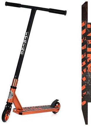 Самокат трюковый itrike sr2-067-4-or1 двухколесный